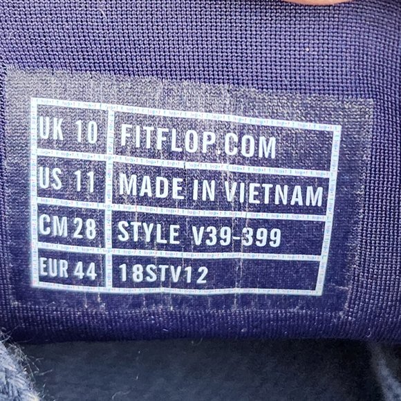 Fitflop Christophe Casual Shoes Men's Size 11 Blue Canvas Cap Toe Sneakers - Picture 10 of 10